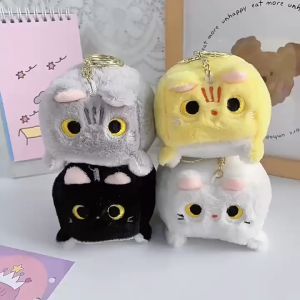 Boneka Kucing Kotak Gantungan Kunci Cube Kitten Doll Keychain MCEW8339