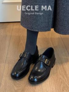 MASHUJIA | Commuter Thick Heel British Style Loafers