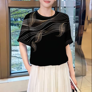 QINGNAER | Stylish Luxe Ageless Easy-match Slimming T-shirt