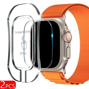 2PCS Tempered Glass Film For Apple Watch Ultra 49mm Alignment Tool With HD Screen Protector For IWatch Ultra 2 49mm Accessories