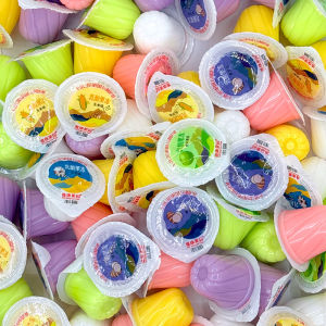 Mixed Flavored Jelly Coconut Fruit Pulp Snacks Bulk Pack Childrens Treats Whole Box Comes with Storage Box Gelatin Dessert