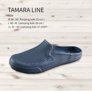 Sandal Selop Karet Pria  Anti Licin Anti Air Tebal Nyaman Dipakai Harian – Slip on Casual Tamara Line 199