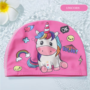 Childrens Swimming Hats Boys And Girls Cute Cartoon Beach Hats Comfortable Cloth Hats Swimming Hats