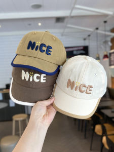 Baby Spring Autumn Thin Korean Version Letter Baseball Cap Sunshade Versatile Long Brim Hat for 1 Year Old 2 Year Old Boys