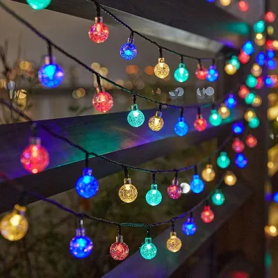 AIMO Solar String Light Waterproof Bulbs Lights String Dimmable Hanging Outdoor Camping garden yard stall