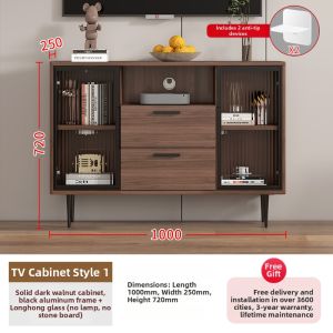 HANYUAN | Ultra-thin Narrow Tall TV Storage Cabinet