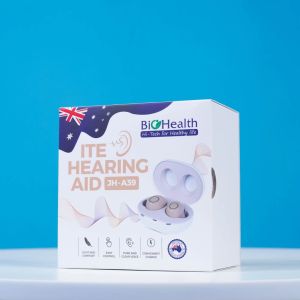 Bộ 2 máy Trợ Thính nhét tai Cao Cấp thiết kế sang trọng Biohealth JH-A39 độ lọc âm thanh rõ nét pin tự lưu sạc tự động xài bền nhỏ gọn Bảo Hành Chính Hãng 12T