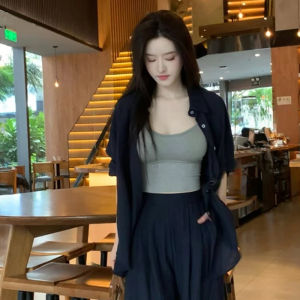 BINKAFENNY | Loose Cotton Linen Polo Shirt Jacket Women Summer New Style Thin Sun Protection Top Fashionable Korean Version Straight Cut