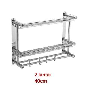Rak Stainless Sabun Dinding Kamar Mandi Toilet Gantung Handuk Serbaguna Tempel Dinding