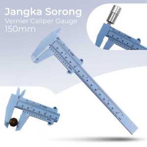 Jangka Sorong Vernier Caliper Gauge Micrometer 150mm Bahan Plastik Alat Ukur Benda Akurat Teliti