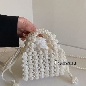 Berry Mini Pearl Bag Broken White | Berry Mini Beaded Bag | Tas Manik Monte Mini Lucu by dhialova