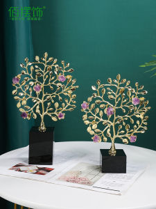 Crystal Rich Tree Decoration Accessible Luxury High-End Money Tree Living Room TV Cabinet Wine Cabinet Decoration Moving into the New House Gift