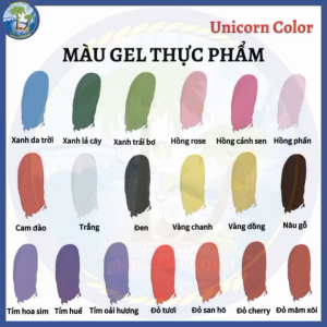 [Chai 28g] Tổng hợp các màu gel thực phẩm Unicorn Color