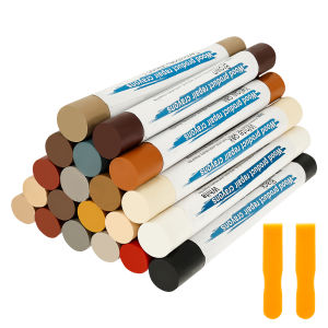 20 Colors Furniture Filler Sticks for Furniture Touch-ups and Repairs Wood Crayon Markers for Remover Scratches Holes Laminate