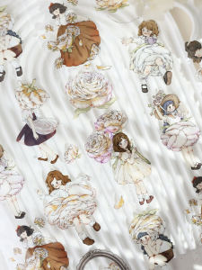 Little Trắng Home Sản Phẩm Mới Băng Giấy Nhân Vật Hoa Manhua Pao Băng Dính Chắp Vá Cho Băng Trang Trí Hand账