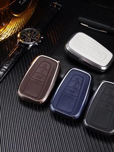 Toyota Key Cover Aluminium Alloy Genuine Leather Cow Hide Premium Sarung Kunci Corolla Cross Altis Camry RAV4 Harrier