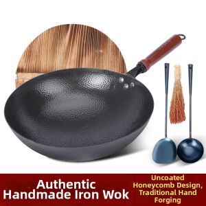 Handcrafted Non-stick Traditional Iron Wok