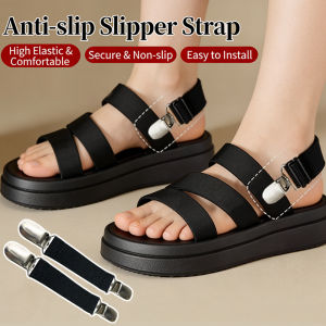 Adjustable Elastic Slipper Heel Straps Anti-Slip Shoe Laces For Sandals No More Heel SlippingMulti-Use Pant Clips Boot Straps