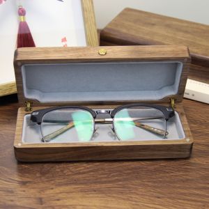 Hộp Đựng Kính Mắt Gỗ Nguyên Khối Chất Lượng Cao Cỡ Lớn Chống Ép Hấp Thụ Từ Tính Cho Nữ Cao Cấp Sang Trọng