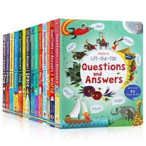 Usborne Lift The Flap Questions and Answers about Dinosaurs Body Board Book English Picture Book Enlightenment Reading Educational Book Children Book Early Reader Entertained Learning Materials for Kids Young Child Ages 2-7 Interactive Knowledge Gifts