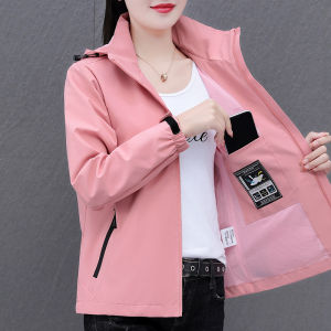 Three-in-One Detachable Inner Lining Womens Jacket Outdoor Travel Sports Top Polyester Fiber Long Sleeve Zipper Closure Coat