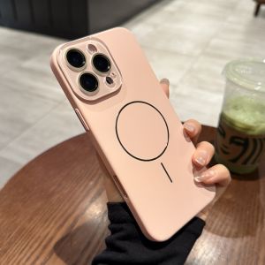 CHUANGYIWEI | Burgundy Velvet-Touch Matte Ultra-Thin Hard Case with Magnetic Charging for iPhones