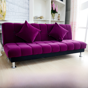 Simple Sofa Small Apartment Economical Folding Bed Sofa Bed 1.8 M Fabric Living Room Dual-Use Double Three-Person Bean Bag