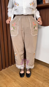 Elshifa Bordir Linen Pants: Desain Celana Elegan Untuk Wanita