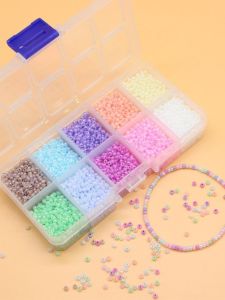 Manik set box / Manik susu / Manik Manik untuk kerajinan tangan membuat gelang cincin / Manik 4mm