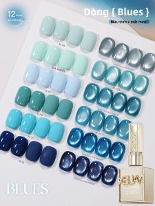 Bộ Sơn Gel Móng Tay Mắt Mèo Màu Xanh Dương XEJAYI 12 Lọ 15ml Sử Dụng Đèn UV/LED Gel Ngâm Bán Vĩnh Cửu Chất Lượng Salon Dùng Cho Nghệ Thuật Làm Móng Chuyên Nghiệp