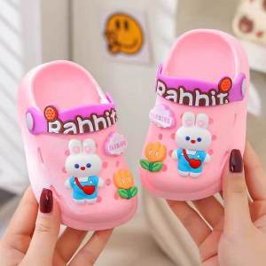 Summer Anti-Skid Cartoon Kids Sandals Hole Childrens Shoes Slippers Soft  DIY Design Hole Baby Shoes