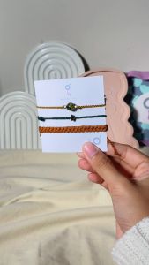 Gelangtali Paket Flint Gelang Tali Cincin Set Bracelet Bohemian Benang Handmade Unik