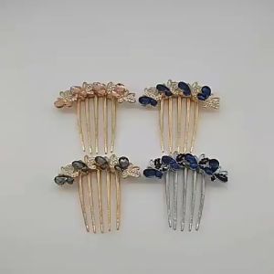 ALENADAY - Sirkam Rambut Wanita Dewasa Korea Mahkota Mutiara Butterfly Tusuk Konde Sanggul MHT08