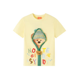 Cute Bear Print Summer New Kids T-shirt