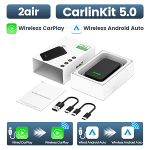 Original CarlinKit 5 2Air Wireless Adapter Android Auto Wireless CarPlay Dongle 5G WIFI Plug and Play For iphone Android Phone
