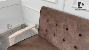 DL Home Concept 1+2+3+CT Solid Wood Sofa Set Free Coffee Table (White Wash Wood)