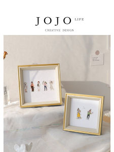 Simple Modern Square Photo Frame Album Stand Desk Top Decorations Resin Material Nordic Style Home Decoration from China