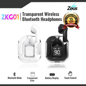 Zeus Cool Bluetooth Wireless Earphones LED Display Touch Stereo Sports Gaming Earphones with Charging Box  (Z-KG01)