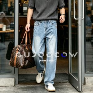 GUJOOCOW | Mens Summer Lightweight Wide Leg Jeans