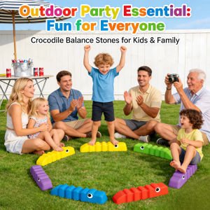 6PCS Anti-slip Wavy Pattern Balance Training Beam Indoor & Outdoor Kids Gymnastics Fitness Toy Balance Coordination Strength