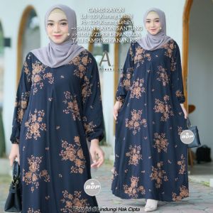 Alesha Gamis set hijab terbaru new dress flower gamis set jilbab terbaru best seller gamis set jilbab segi 4 terlaris dress ceruti wanita muslimah alodia zhafiya dress