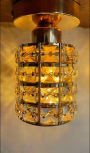 ESAER Pineapple 48 Crystals Gold Metal Ceiling Chandelier