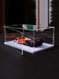 Acrylic Display Box with Door for Figurine Model Blind Box Building Blocks Street Scene Collection Dustproof Storage Box