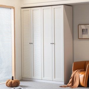 YIJU NIAO | White French Retro Modular Customized Cedar Wood Wardrobe