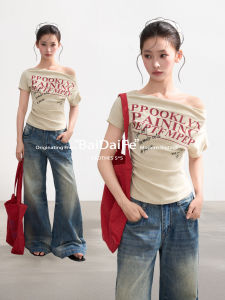 BAIDAIFEI | One Shoulder Slim Fitting Short Top