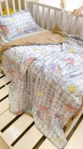 Bộ gối mền Tencel 60s cho bé đi họcvải sợi tự nhiên mềm mịn thoáng mát