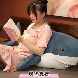 ตุ๊กตาฉลาม หมอนฉลามใหญ่ ตุ๊กตาน่ารัก ลายฉลามน่ารัก ของขวัญเด็ก120cm