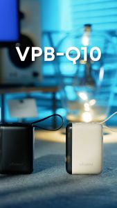 Power Bank VIVAN Original Asli Mini VPB-Q10 9600 mAh 22.5W PD QC 3.0 Type C Cable Built-in