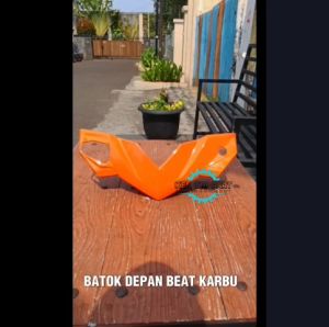 Batok Depan Motor Karbu: Aksesoris Beat Lama Karbu Orange / Cover Batok Bagian Depan