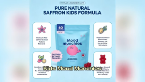 SG Stock Sugar Free Saffron Gummies Relieve Anxiety Boost Focus Calm Mood | Mood Munchies 60 Count Berry Taste